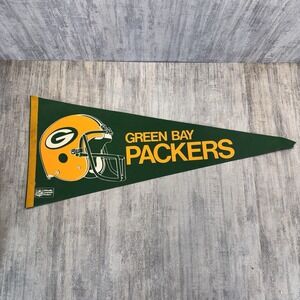 Vintage Green Bay Packers Pennant ~29" Circa 1980s 1990s